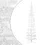 Medio árbol de Navidad artificial con soporte blanco 210 cm