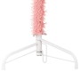 Medio árbol de Navidad artificial con soporte rosa 150 cm