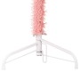 Medio árbol de Navidad artificial con soporte rosa 180 cm