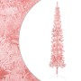 Medio árbol de Navidad artificial con soporte rosa 240 cm