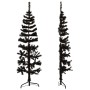 Medio árbol de Navidad artificial con soporte negro 120 cm