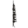 Medio árbol de Navidad artificial con soporte negro 120 cm