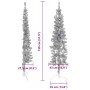 Medio árbol de Navidad artificial con soporte plateado 150 cm