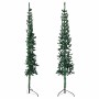 Medio árbol de Navidad artificial con soporte verde 120 cm