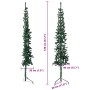 Medio árbol de Navidad artificial con soporte verde 120 cm