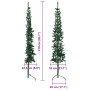 Medio árbol de Navidad artificial con soporte verde 210 cm