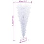 Árbol de Navidad artificial al revés con soporte blanco 150 cm