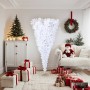 Árbol de Navidad artificial al revés con soporte blanco 180 cm