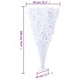 Árbol de Navidad artificial al revés con soporte blanco 180 cm