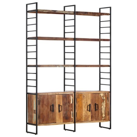 Estantería de 4 niveles madera maciza reciclada 124x30x180 cm