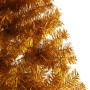 Medio árbol de Navidad artificial con soporte PET dorado 240 cm
