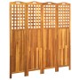 Paravent aus massivem Akazienholz mit 4 Paneelen 121x2x120 cm von vidaXL, Raumteiler - Ref: Foro24-311880, Preis: 162,16 €, R...