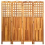 Paravent aus massivem Akazienholz mit 4 Paneelen 121x2x120 cm von vidaXL, Raumteiler - Ref: Foro24-311880, Preis: 162,16 €, R...