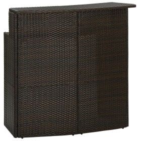 Brown synthetic rattan high garden table 120x55x110 cm by vidaXL, Garden tables - Ref: Foro24-313467, Price: 211,47 €, Discou...