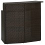 Mesa alta de jardín ratán sintético marrón 120x55x110 cm de vidaXL, Mesas de jardín - Ref: Foro24-313467, Precio: 211,47 €, D...