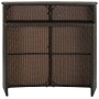 Mesa alta de jardín ratán sintético marrón 120x55x110 cm de vidaXL, Mesas de jardín - Ref: Foro24-313467, Precio: 211,47 €, D...