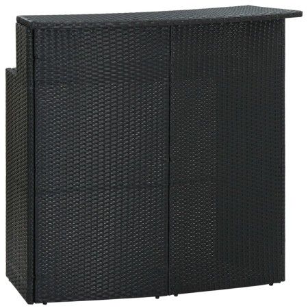 Black synthetic rattan high garden table 120x55x110 cm by vidaXL, Garden tables - Ref: Foro24-313468, Price: 199,66 €, Discou...
