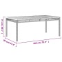 Mesa de jardín ratán sintético madera acacia beige 180x90x75 cm