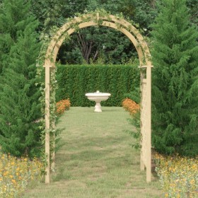 Arco con enrejado madera maciza impregnada 141x97x243 cm