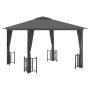 Gazebo with side walls and double roofs anthracite 3x3 m by vidaXL, Tents and gazebos - Ref: Foro24-318541, Price: 347,63 €, ...