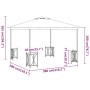 Pavillon mit Seitenwänden und Doppeldächern anthrazit 3x3 m von vidaXL, Zelte und Pavillons - Ref: Foro24-318541, Preis: 347,...