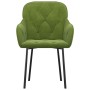 Sillas de comedor 2 unidades terciopelo verde claro