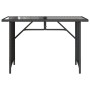 Set comedor de jardín 2 pzas con cojines ratán sintético negro