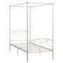 Estructura de cama con dosel sin colchón metal blanco 90x200 cm en Camas y somieres | Comprar online en Foro24