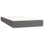 Box spring bed with gray synthetic leather mattress 100x200 cm by vidaXL, Beds and slatted bases - Ref: Foro24-3130767, Price...