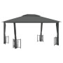 Gazebo with side walls and double anthracite roofs 3x4 m by vidaXL, Tents and gazebos - Ref: Foro24-318544, Price: 359,10 €, ...