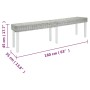 Banco madera caoba blanco y ratán Kubu natural 160x35x45 cm