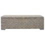 Caja de almacenaje madera caoba gris y ratán Kubu natural 110cm