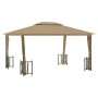 Gazebo with side walls and double roofs taupe gray 3x4 m by vidaXL, Tents and gazebos - Ref: Foro24-318545, Price: 425,75 €, ...