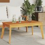 Mesa de comedor de jardín madera maciza de acacia 100x55x45 cm en Sofás modulares de exterior | Comprar online en Foro24