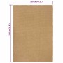 Alfombra rectangular yute natural 120x180 cm
