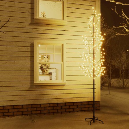 Árbol LED con flor de cerezo 368 LED blanco cálido 300 cm