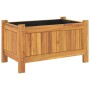 Jardinera con forro madera maciza de acacia 54x31x30 cm en Maceteros y jardineras | Comprar online en Foro24