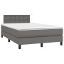 Boxspringbett mit Matratze und LED-grauem Kunstleder 120x200 cm von vidaXL, Betten und Lattenroste - Ref: Foro24-3134217, Pre...