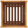 Jardinera con forro madera maciza de acacia 42x42x75 cm