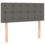 Box spring bed with mattress and LED gray synthetic leather 120x200 cm by vidaXL, Beds and slatted bases - Ref: Foro24-313421...
