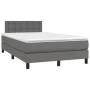 Box spring bed with gray synthetic leather mattress 120x200 cm by vidaXL, Beds and slatted bases - Ref: Foro24-3141117, Price...