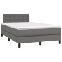 Cama box spring con colchón cuero sintético gris 120x200 cm de vidaXL, Camas y somieres - Ref: Foro24-3141117, Precio: 401,65...