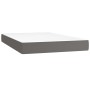 Cama box spring con colchón cuero sintético gris 120x200 cm de vidaXL, Camas y somieres - Ref: Foro24-3141117, Precio: 401,65...