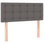 Cama box spring con colchón cuero sintético gris 120x200 cm de vidaXL, Camas y somieres - Ref: Foro24-3141117, Precio: 401,65...