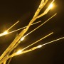 Abedul artificial blanco con 72 LEDs blanco cálido 150 cm