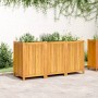 Jardinera con forro madera maciza de acacia 150x50x75 cm