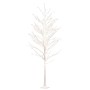 Abedul artificial blanco con 240 LEDs blanco cálido 300 cm