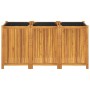 Jardinera con forro madera maciza de acacia 150x50x75 cm