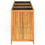 Jardinera con forro madera maciza de acacia 150x50x75 cm