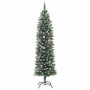 Árbol de Navidad artificial estrecho con soporte PVC 180 cm